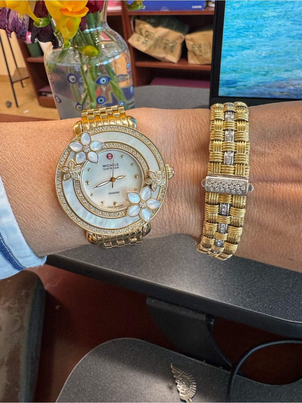 Michele Cloette Fleur Diamond Watch Limited Edition #0004/1000 – Box Extra Links - Picture 6 of 14